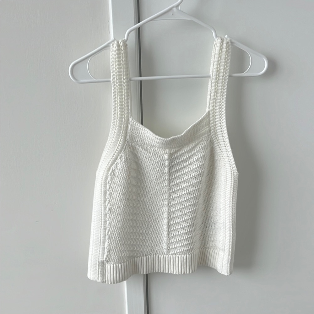 Banana republic ivory knitted tank top